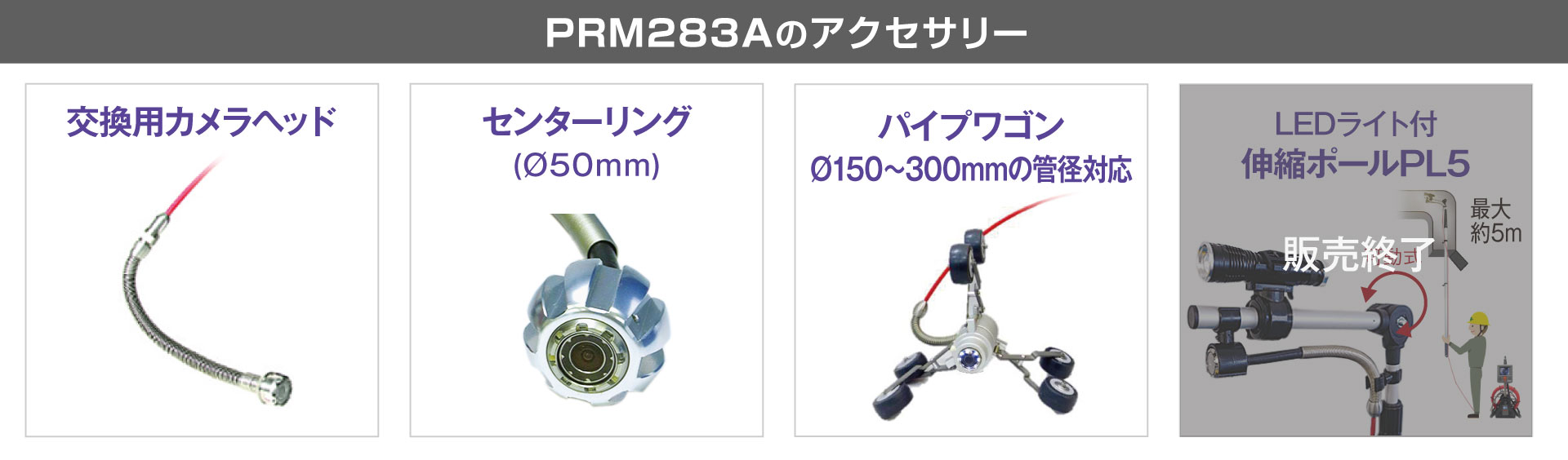 管内検査カメラ QV-PRM283A